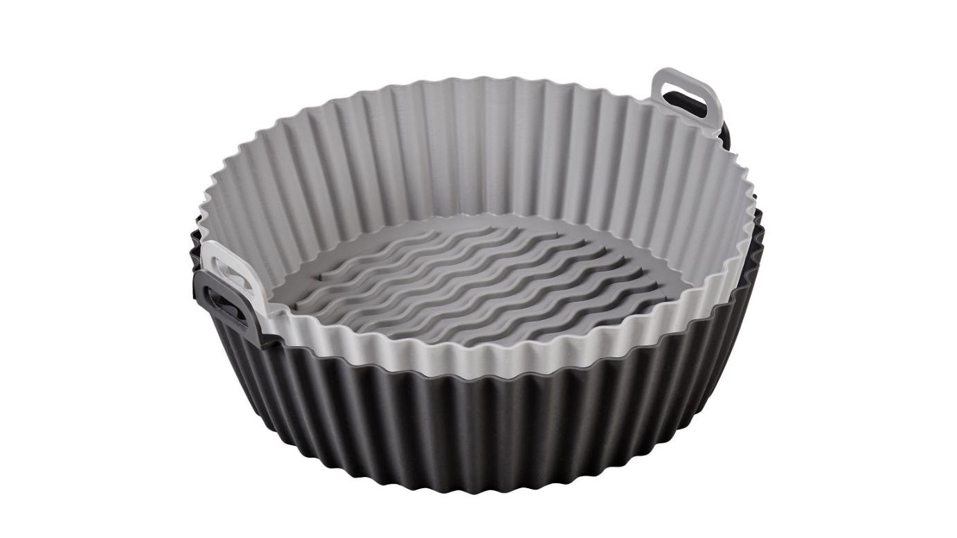 MasterPro 2 Piece Reusable Silicone Air Fryer Insert Set - Round