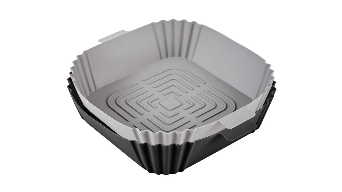 MasterPro 2 Piece Reusable Silicone Air Fryer Insert Set - Square