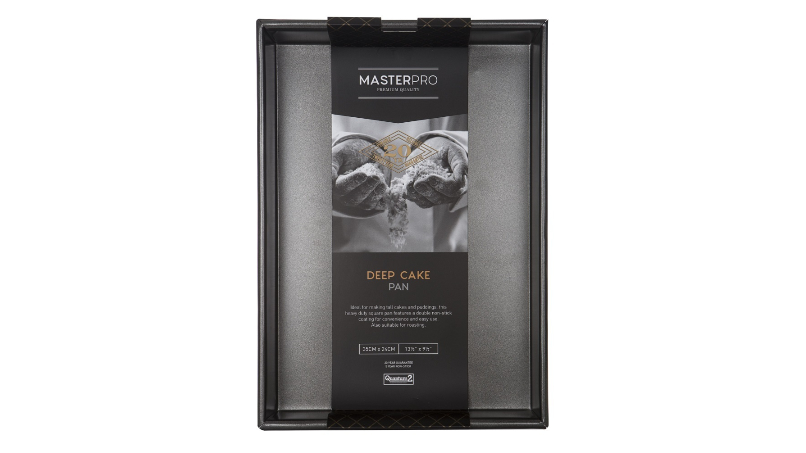 Masterpro Non-Stick Rectangle Deep Cake Pan - 35 x 24.5cm