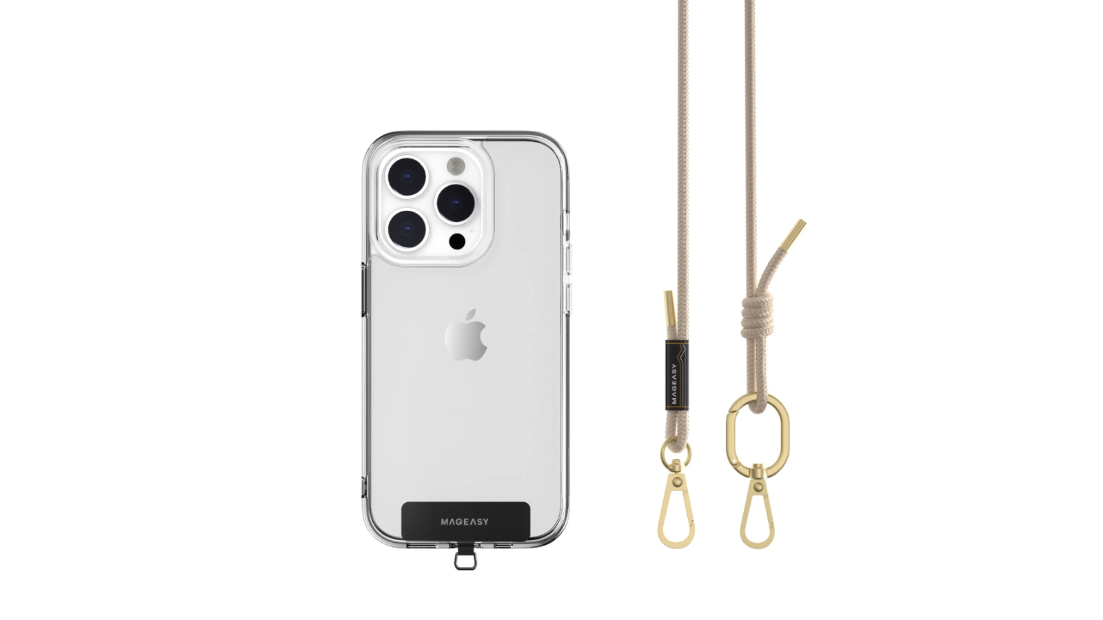 MagEasy 0.6cm Phone Strap and Strap Card - Beige