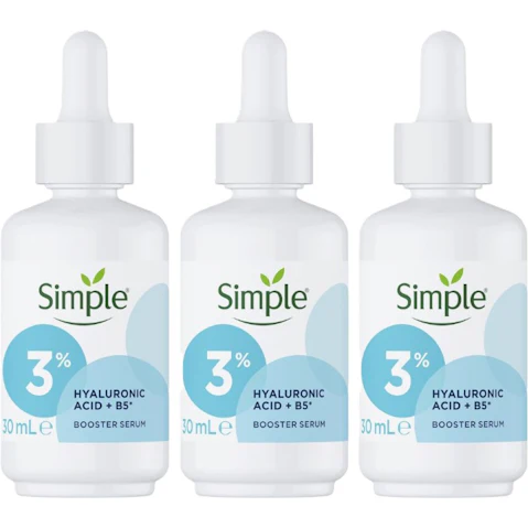Simple 3 Piece 30ml Hyaluronic Acid and B5 Serum