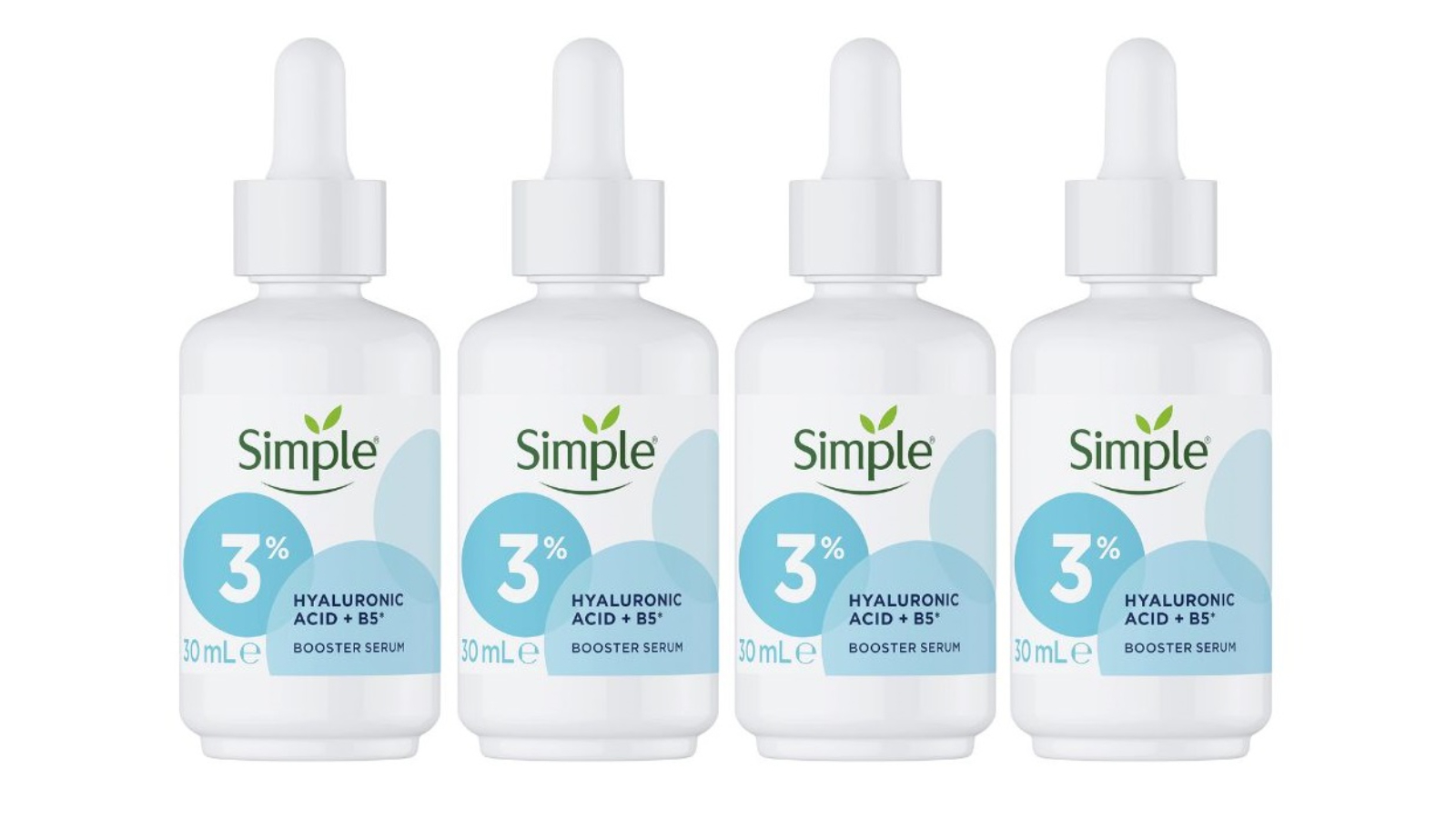 Simple 4 Piece 30ml Hyaluronic Acid and B5 Serum