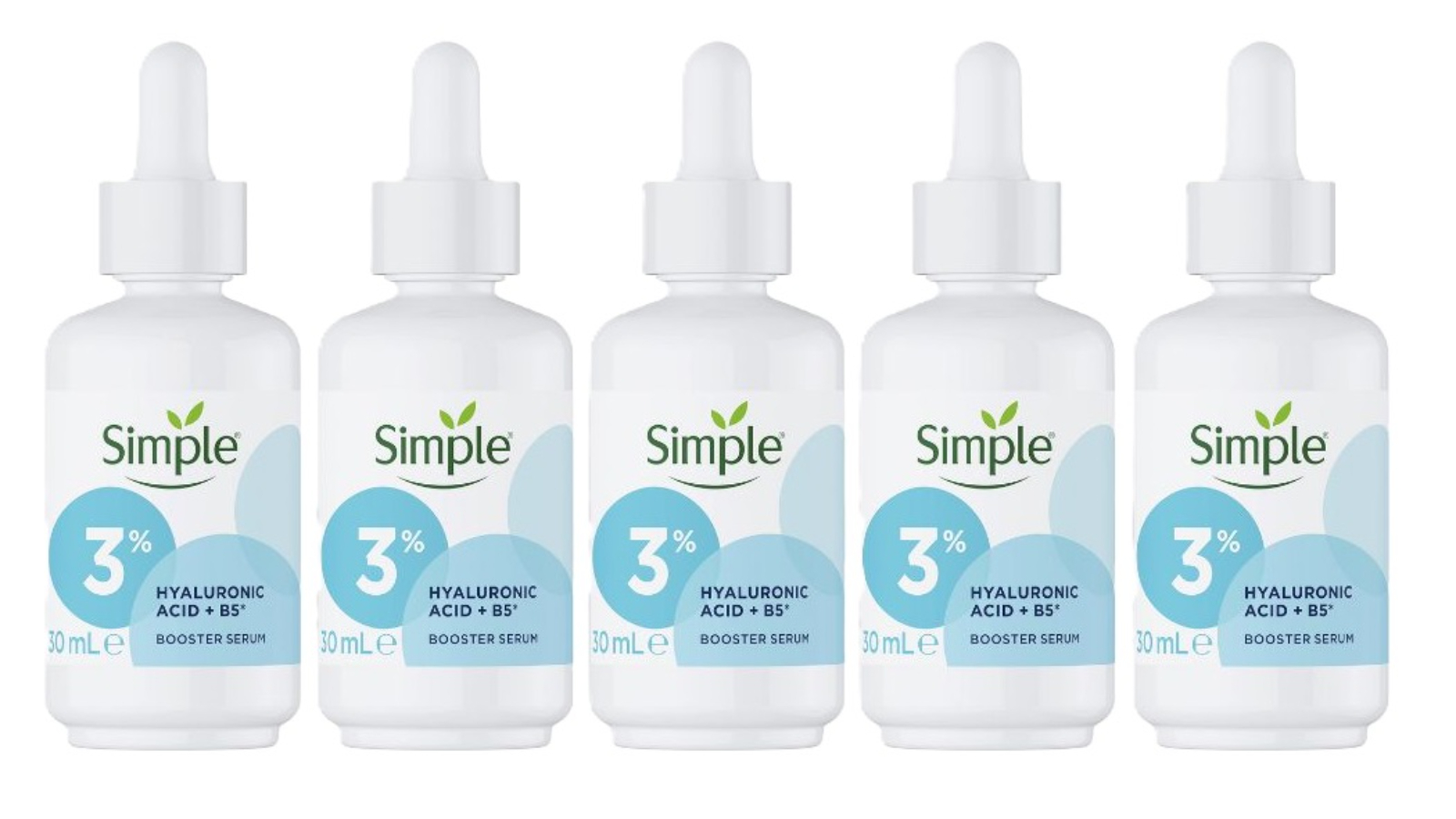Simple 5 Piece 30ml Hyaluronic Acid and B5 Serum