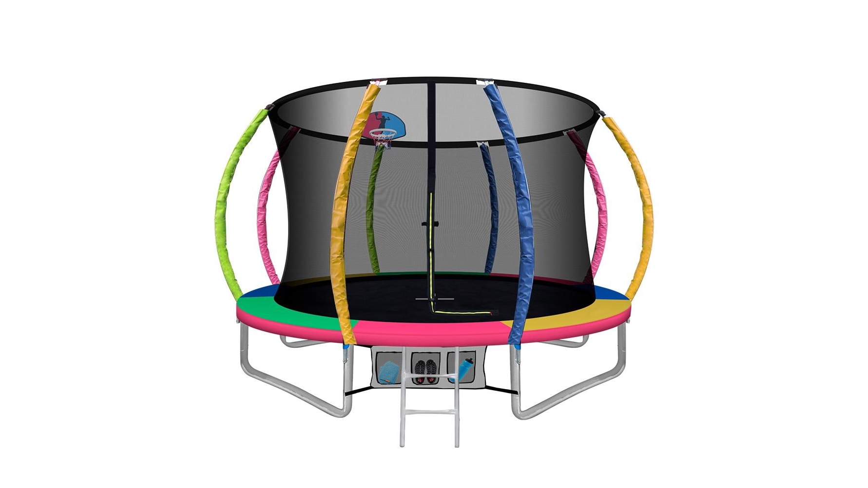 Everfit 10ft Trampoline with Basketball Hoop - Multicolour