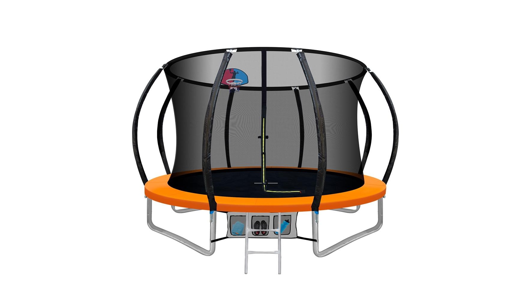 Everfit 10ft Trampoline with Basketball Hoop - Orange