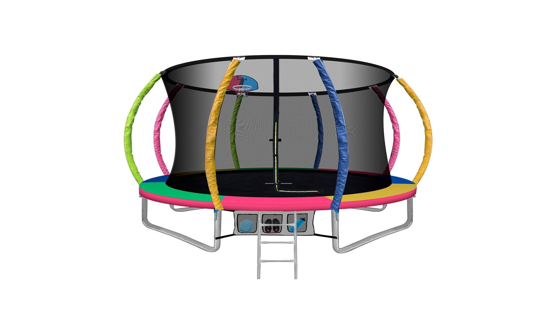 Everfit 12ft Trampoline with Basketball Hoop - Multicolour