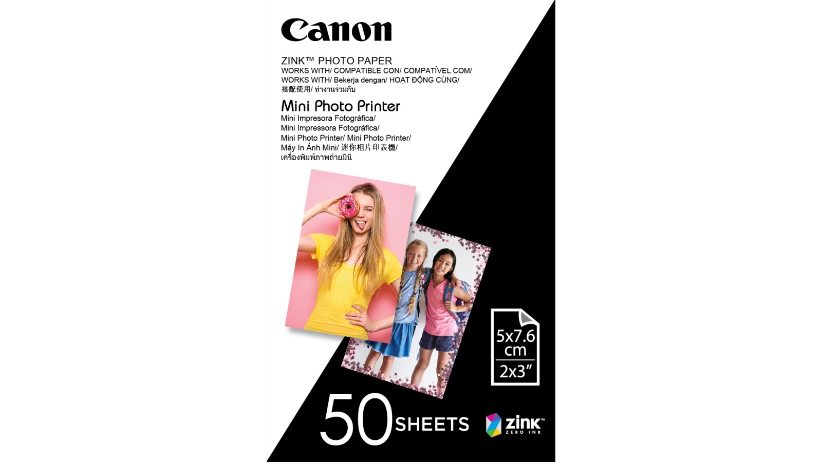 Canon Zink 50-Sheets 2x3-inch Sticky-Backed Photo Paper Harvey