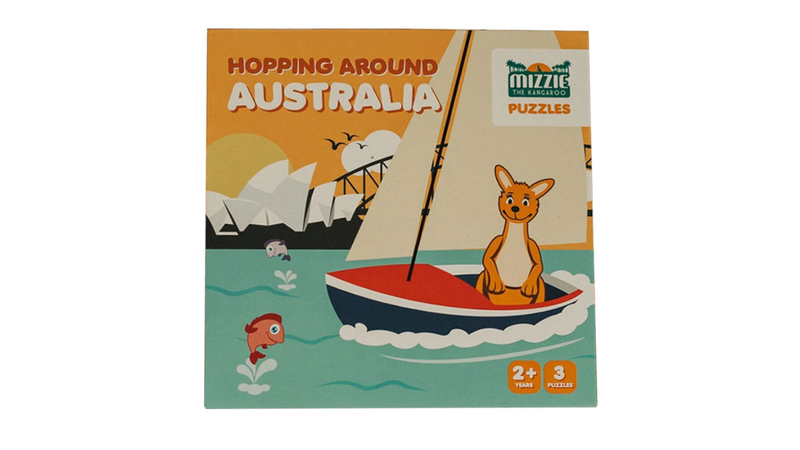 Mizzie The Kangaroo Set of 3 25 x 25cm Toddler Puzzle Toy - 2 year