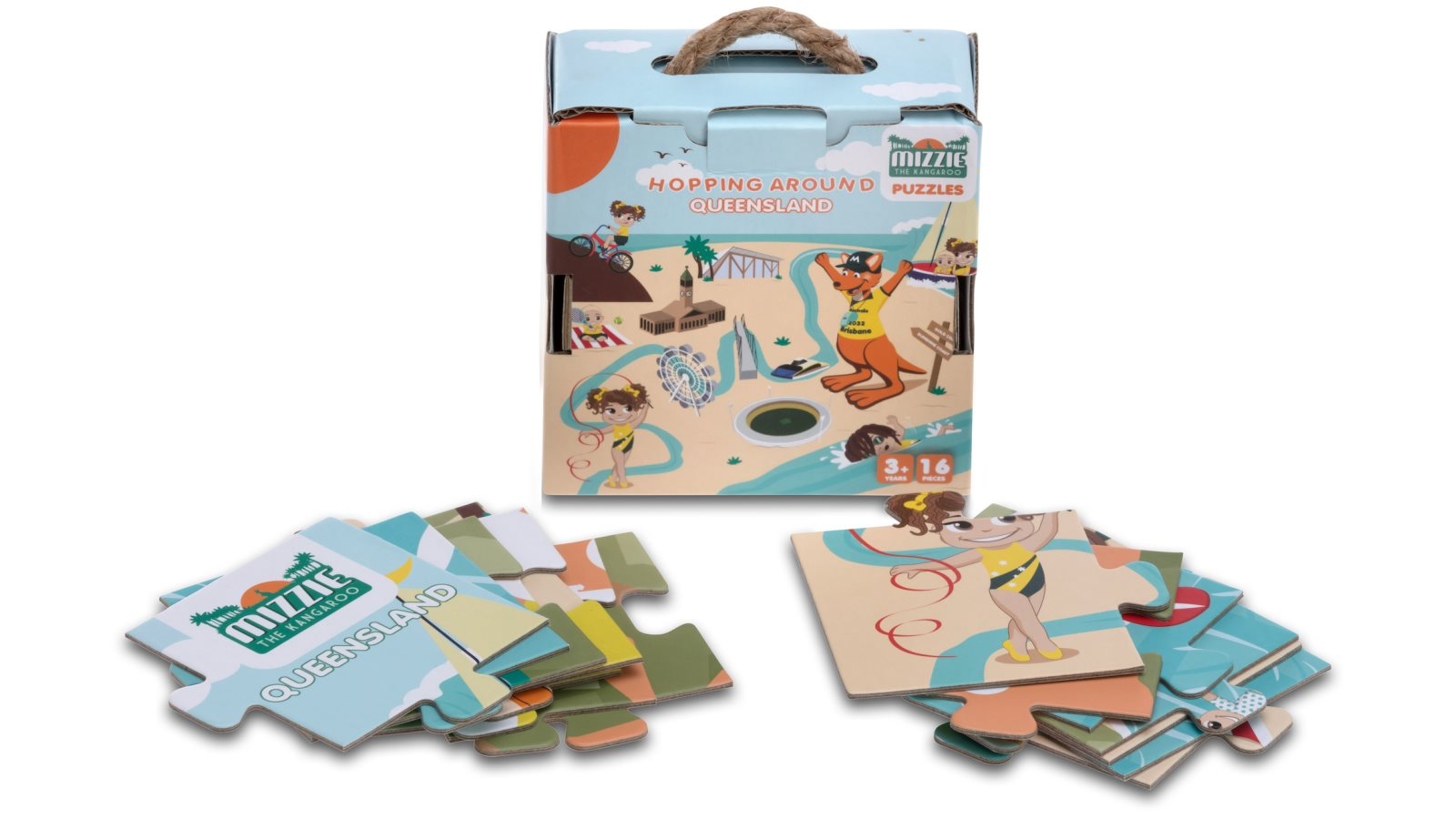 Mizzie The Kangaroo Hopping Around Queensland Collectible Puzzle