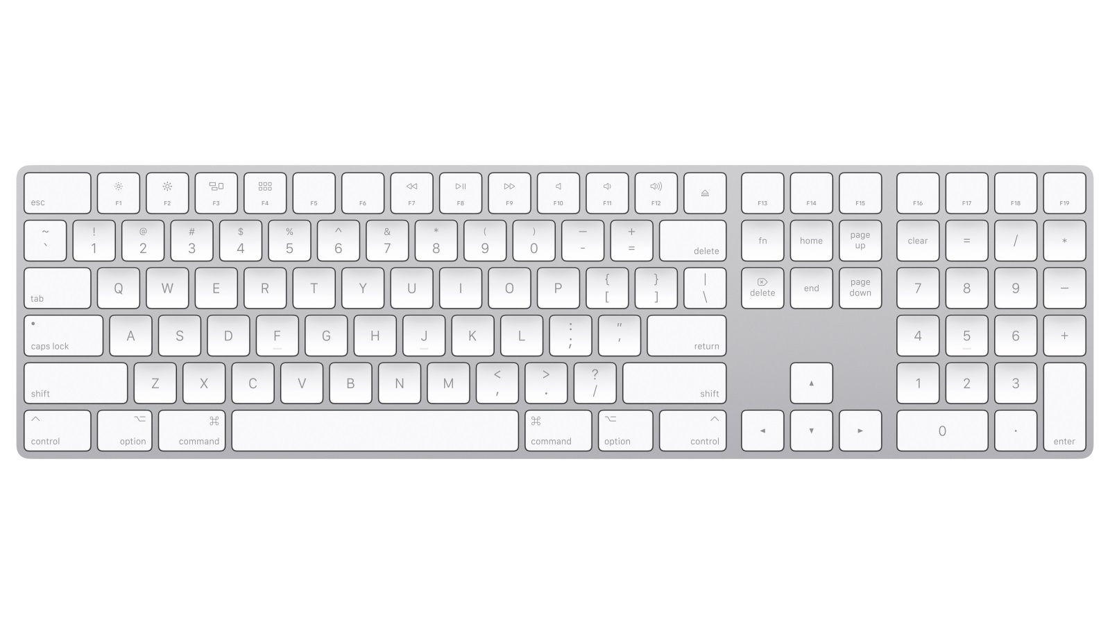Apple Magic Keyboard with Numeric Keypad Silver Harvey Norman