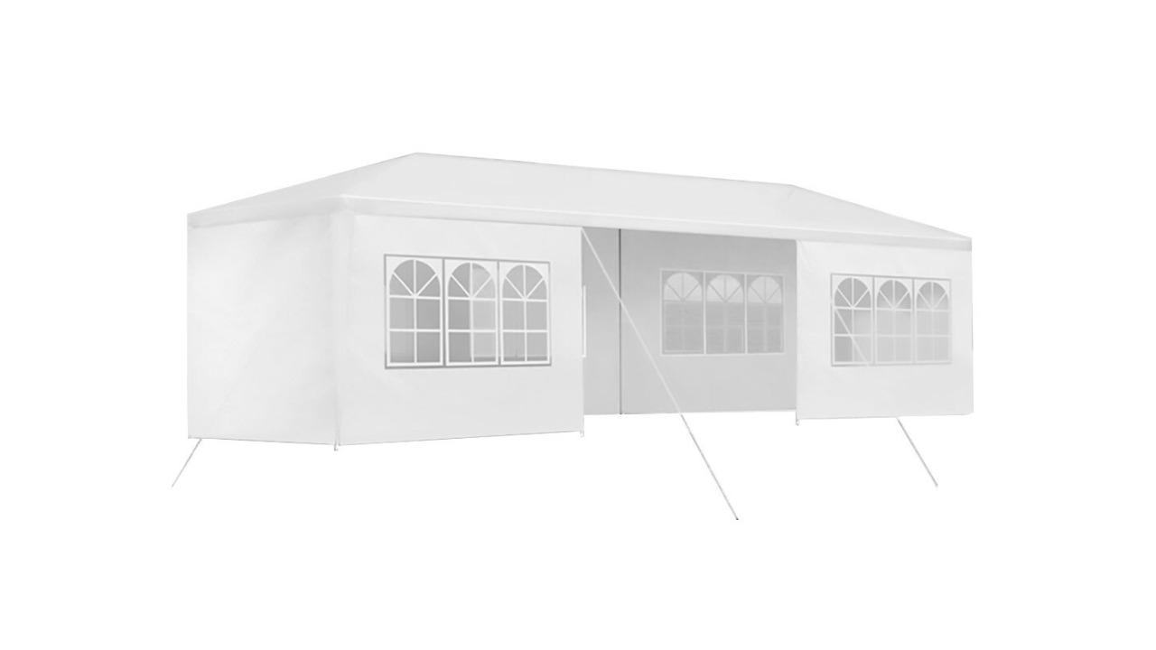 Hacienda 9 x 3metre Marquee Gazebo Tent with 8 Wall - White