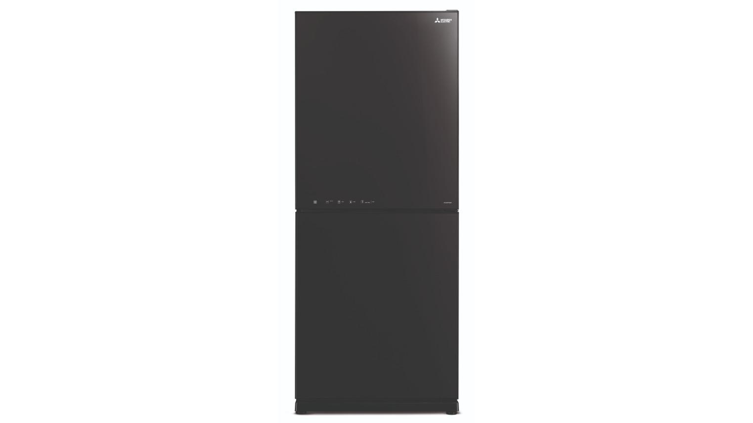 Mitsubishi Electric HGS 421L Bottom Mount Fridge - Brilliant Black