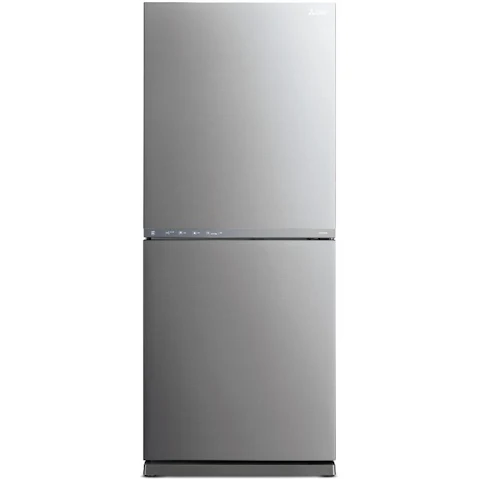 Mitsubishi Electric HS 421L Bottom Mount Fridge - Sterling Silver