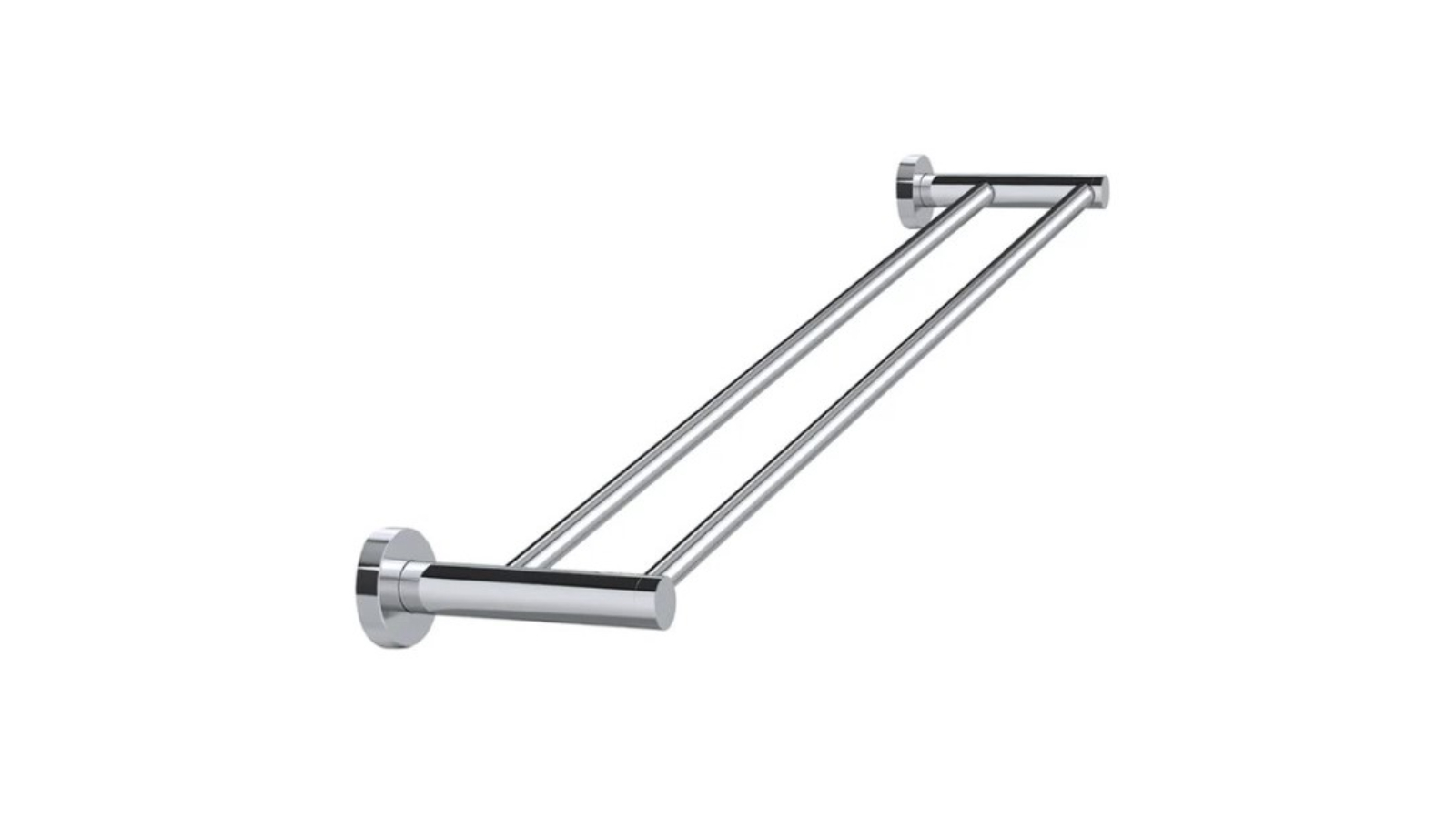 Meir 600mm Round Double Towel Rail - Chrome