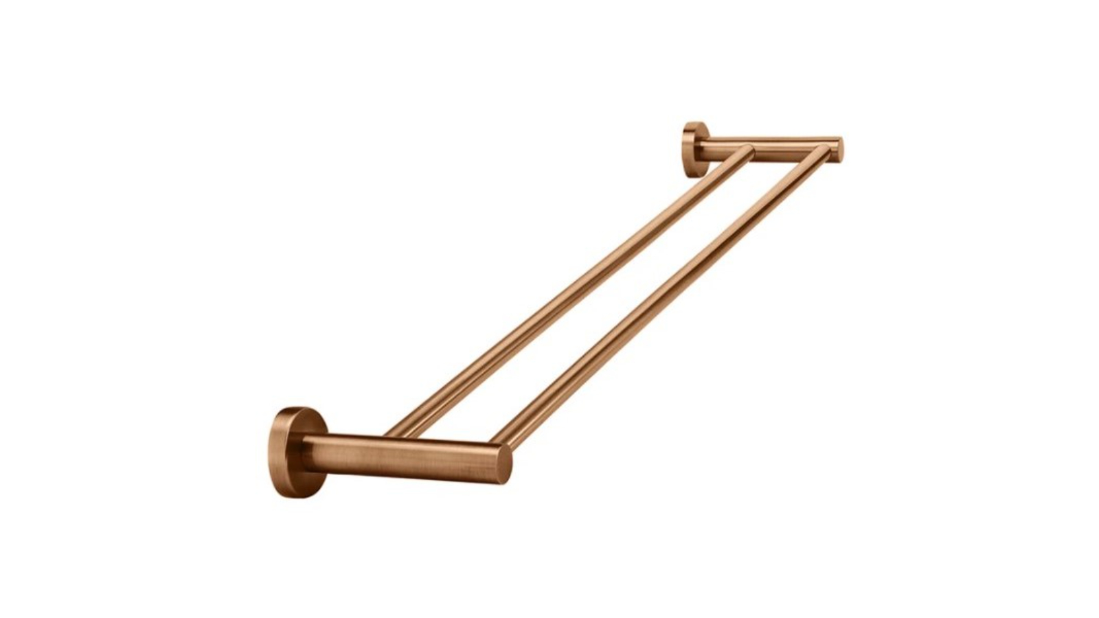 Meir 600mm Round Double Towel Rail - Lustre Bronze