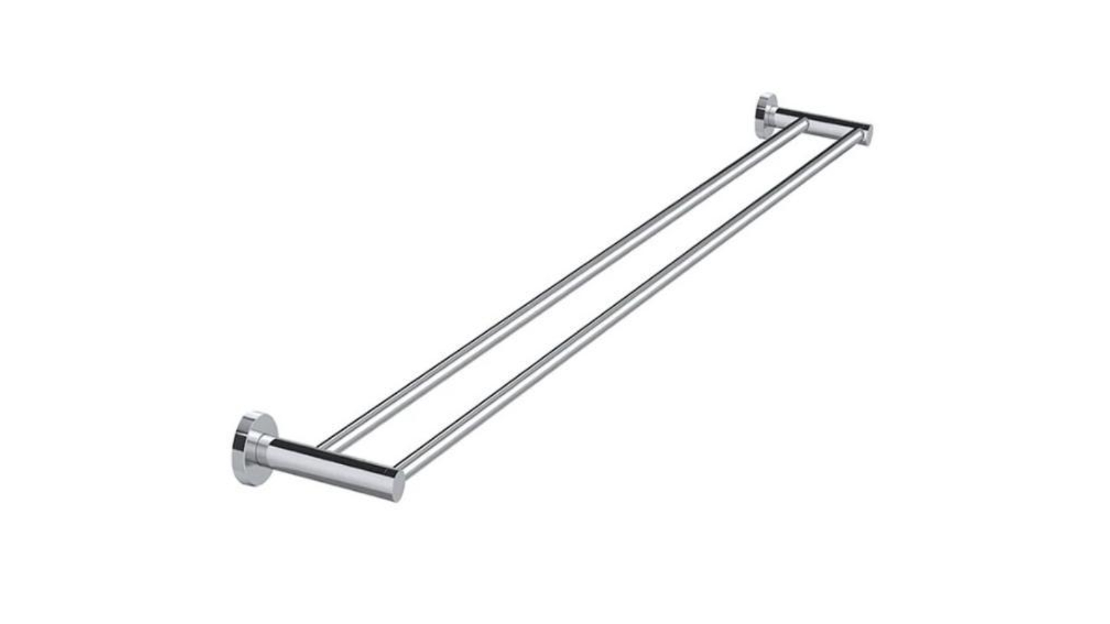 Meir 900mm Round Double Towel Rail - Chrome