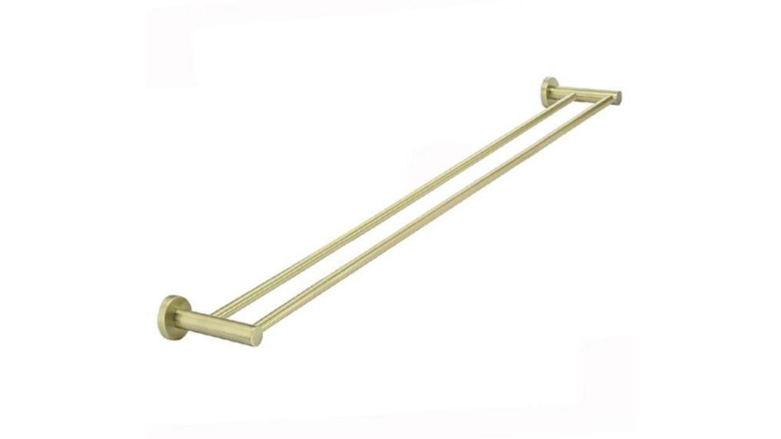 Meir 900mm Round Double Towel Rail - Tiger Bronze