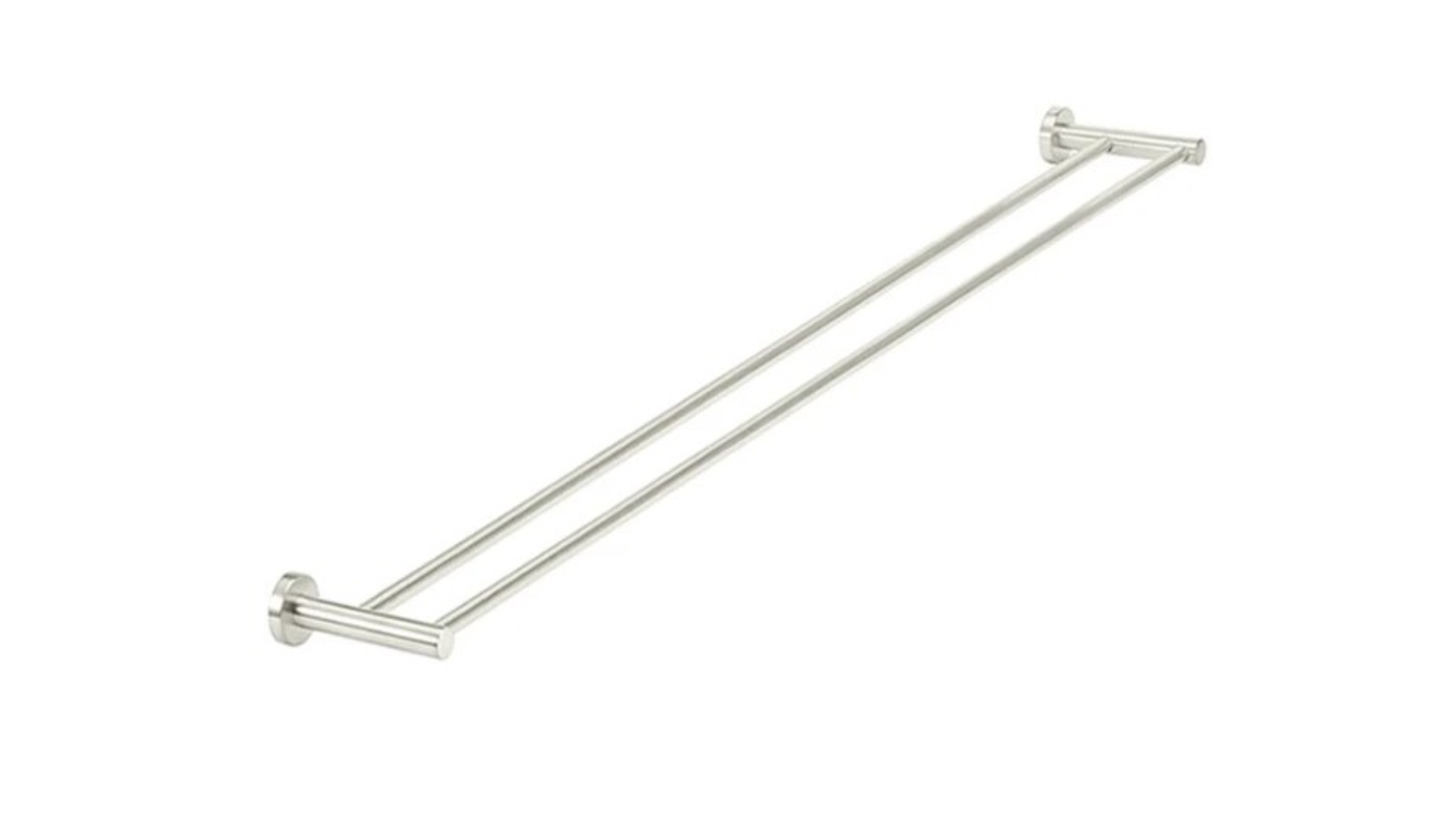 Meir 900mm Round Double Towel Rail - Brushed Nickel
