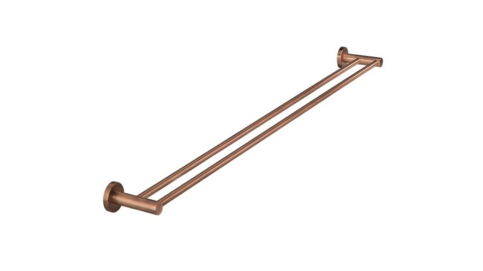 Meir 900mm Round Double Towel Rail - Lustre Bronze