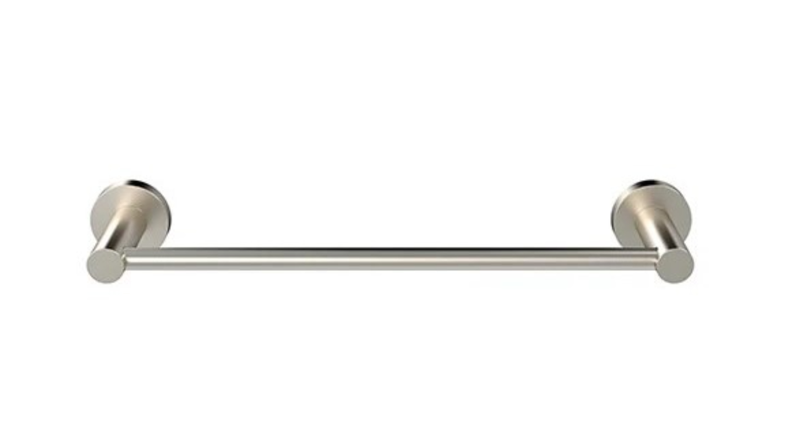 Meir 300mm Round Single Towel Rail - Brushed Nickel