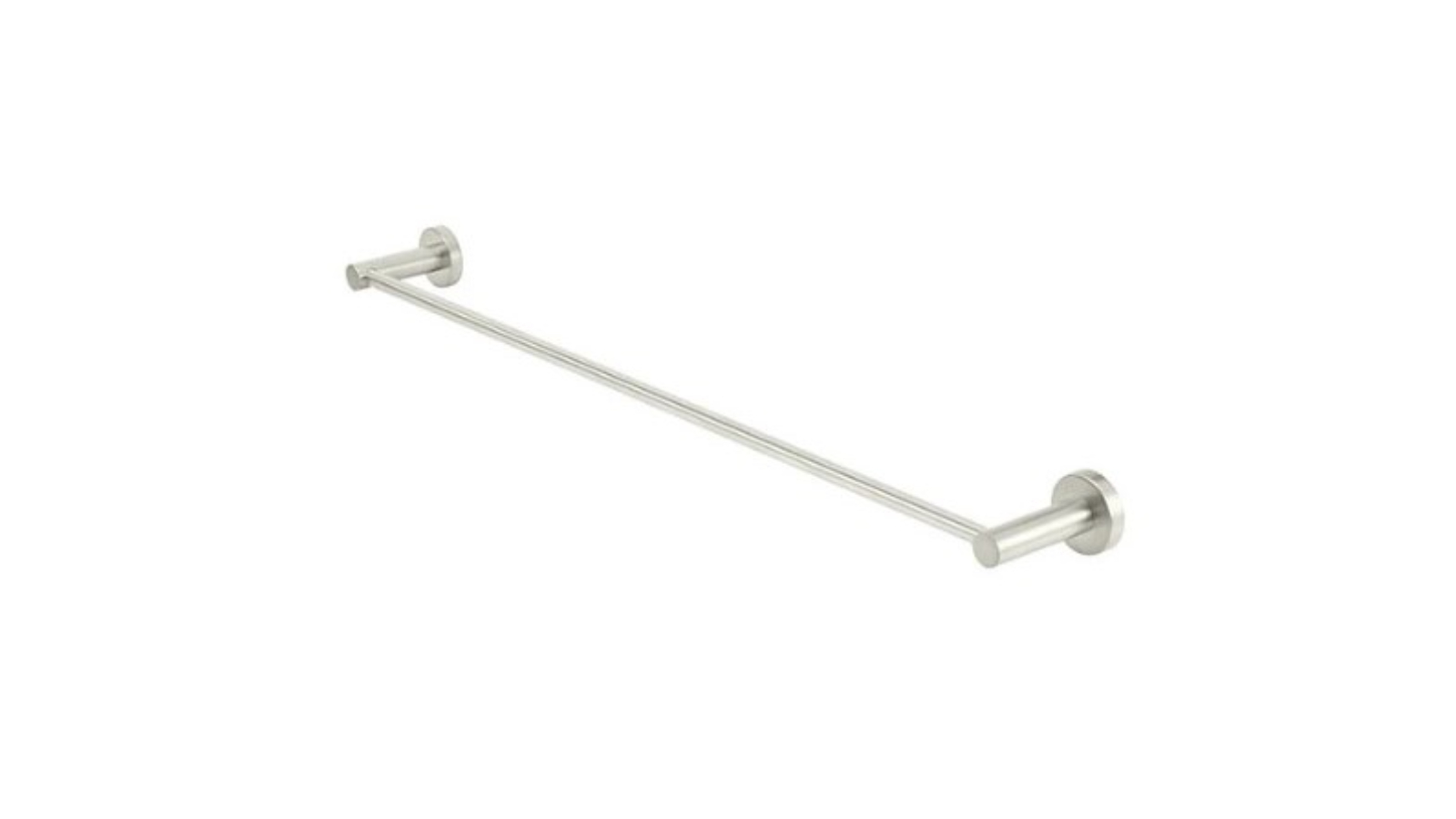 Meir 600mm Round Single Towel Rail - Brushed Nickel