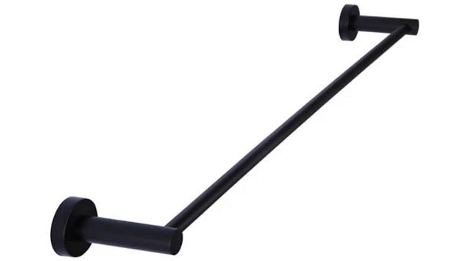 Meir 60cm Round Single Towel Rail - Matte Black