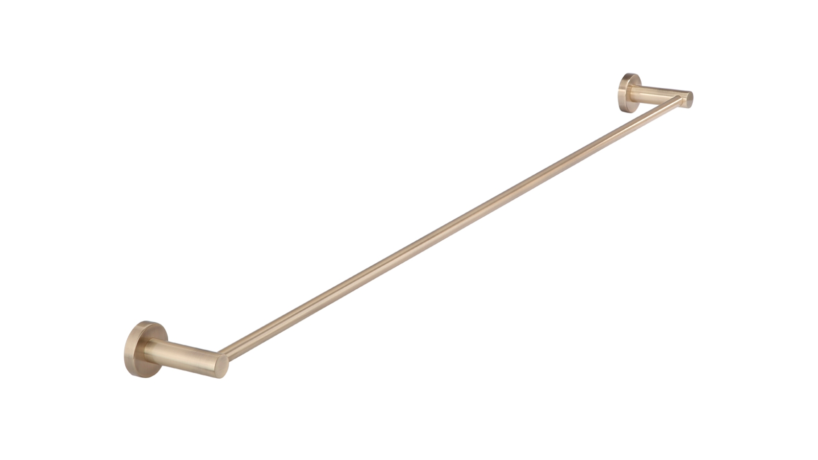 Meir 90cm Round Single Towel Rail - Champagne
