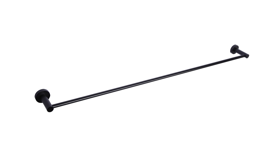 Meir 90cm Round Single Towel Rail - Matte Black
