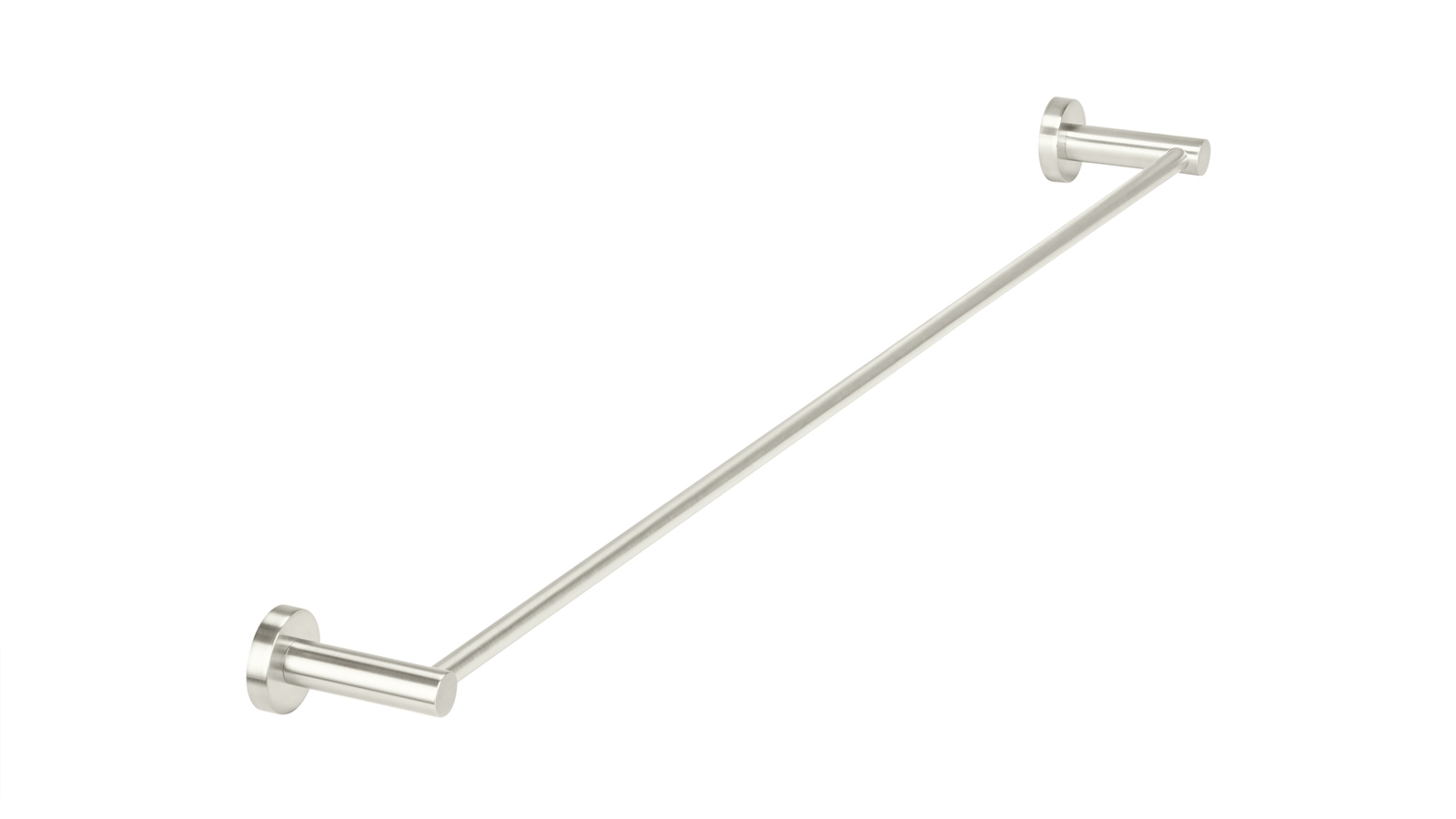Meir 90cm Round Single Towel Rail - Brushed Nickel