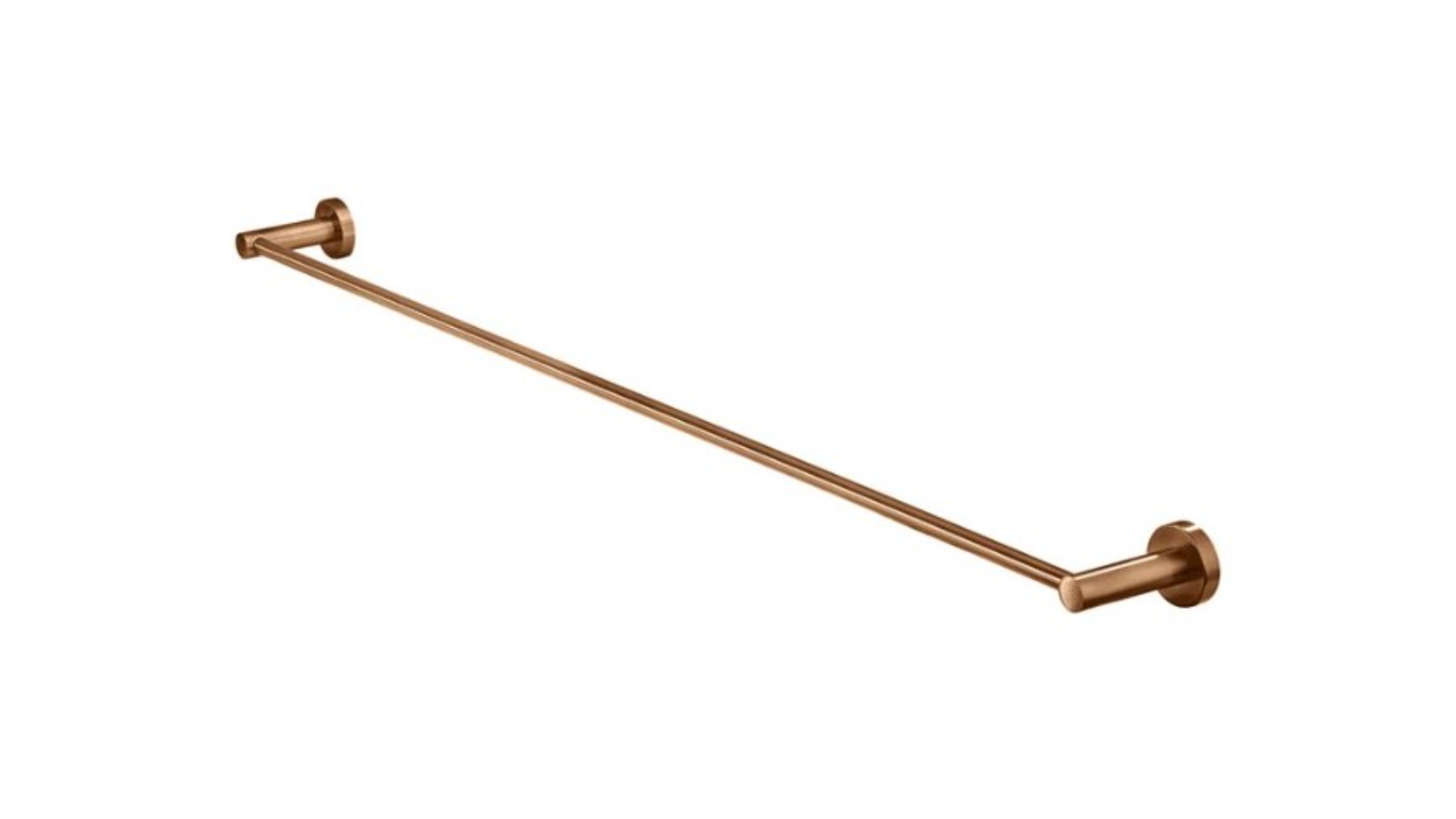 Meir 900mm Round Single Towel Rail - Lustre Bronze