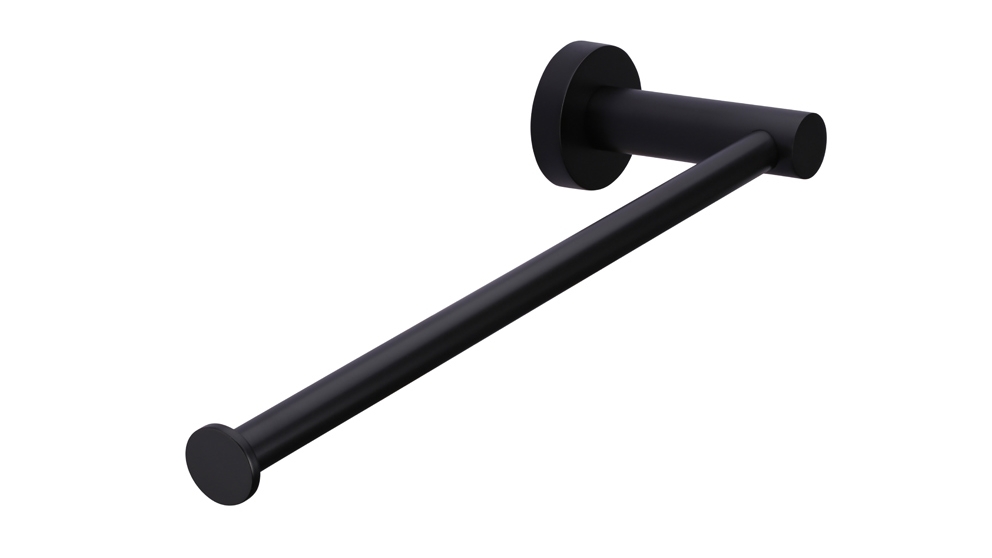 Meir Round Guest Towel Rail - Matte Black