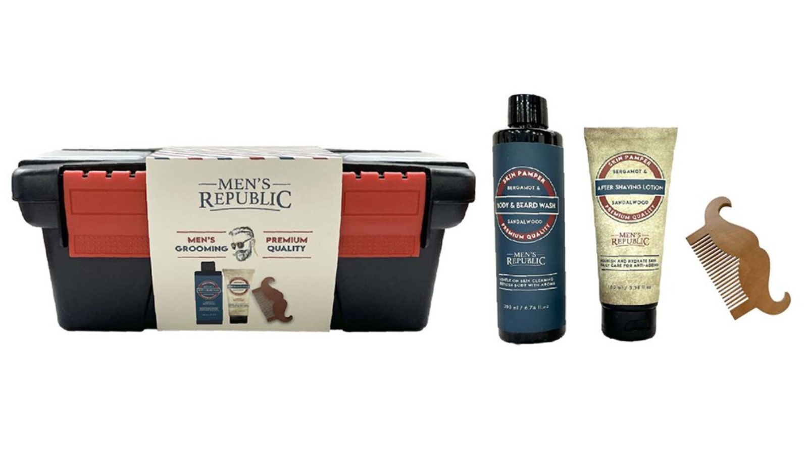 Men's Republic Grooming Set with Case - 4Piece