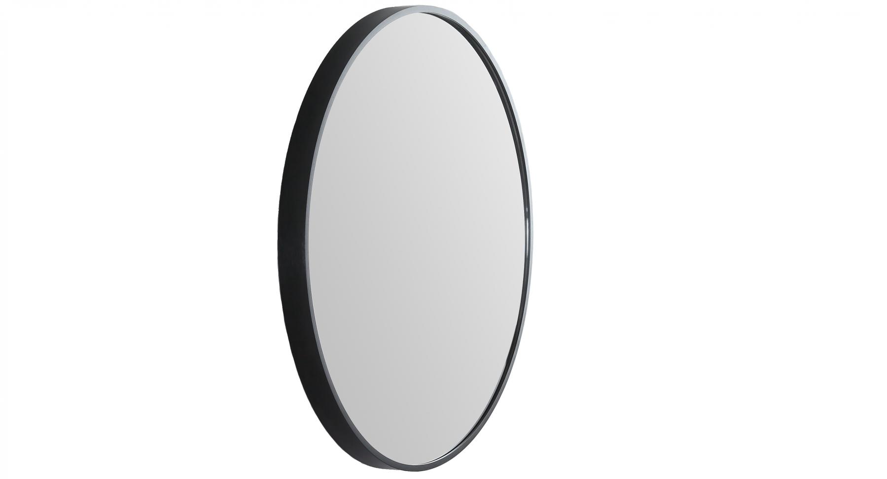 Remer 610mm Aluminium Frame Round Mirror - Matte Black