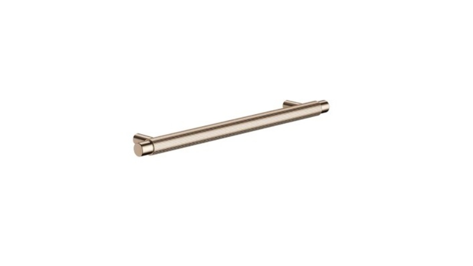 Meir Oppen 200mm Round Pull Linear Knurled Cabinet Handle - Champagne