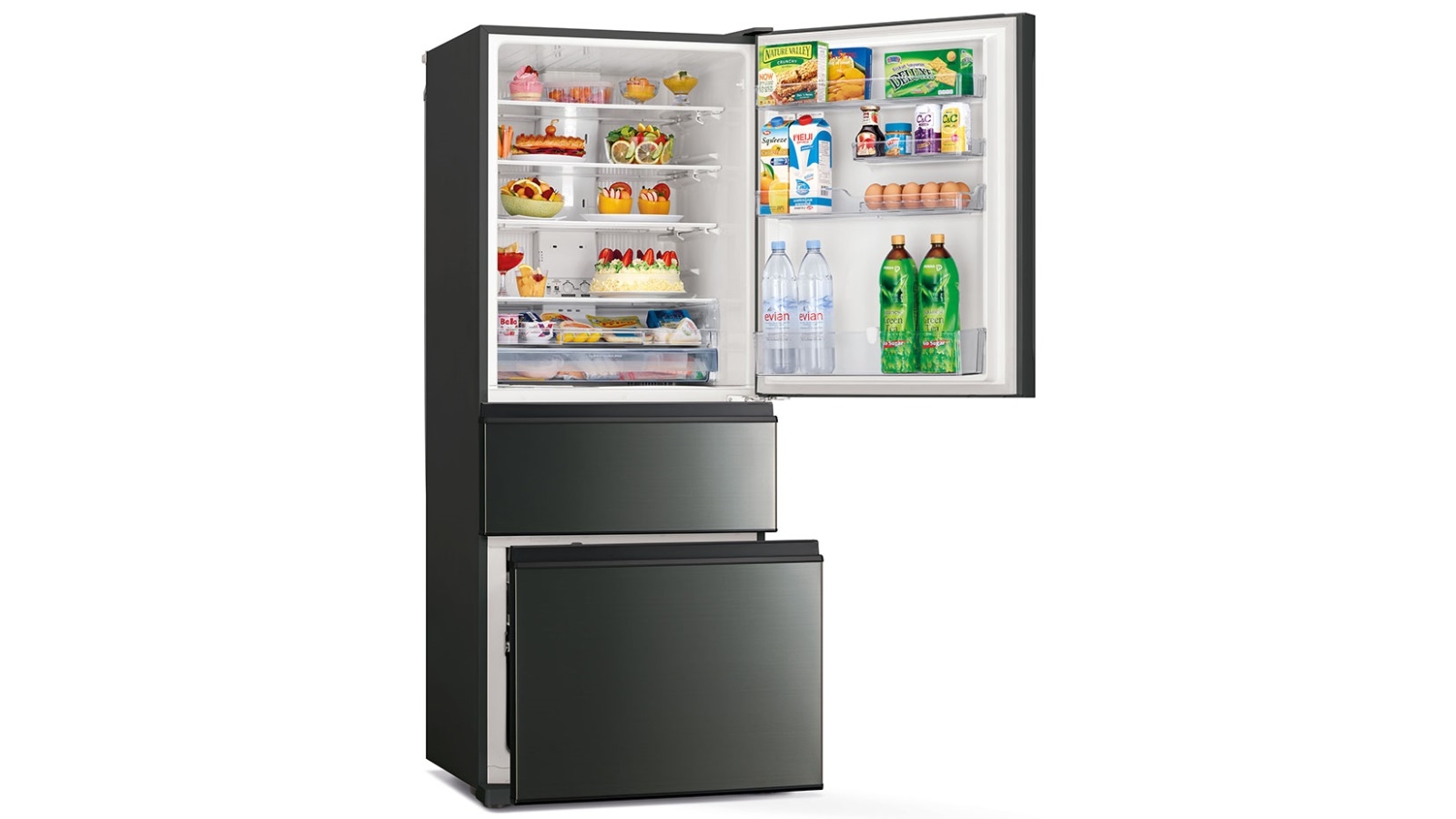 Mitsubishi Electric 450L CX Series Bottom Mount Fridge Black
