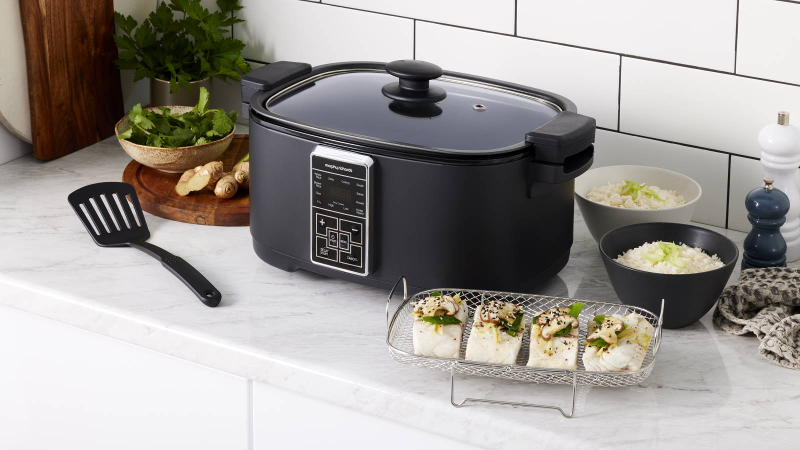 Morphy Richards Digital Slow Cooker Matte Black Harvey Norman