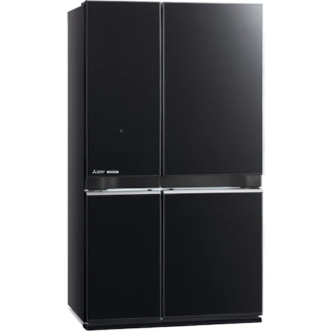Mitsubishi Electric 580L L4 Series French Door Fridge - Brilliant Black