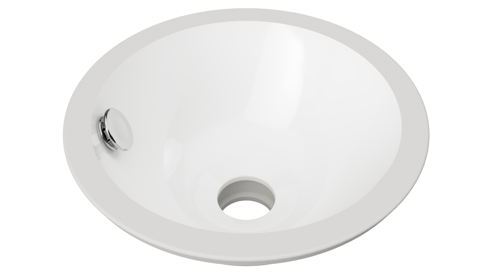 Timberline Mini Round 260 Under Counter Basin - Gloss White