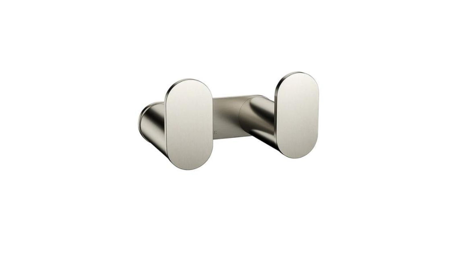 Meir Curvae Double Robe Hook - Brushed Nickel