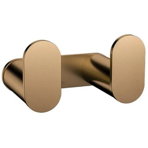 Meir Curvae Double Robe Hook - Lustre Bronze