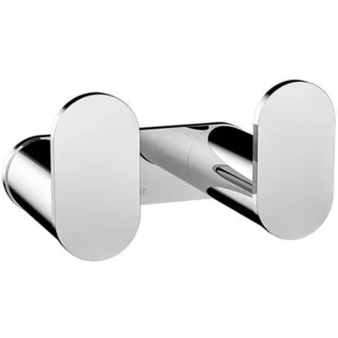 Meir Curvae Double Robe Hook - Chrome
