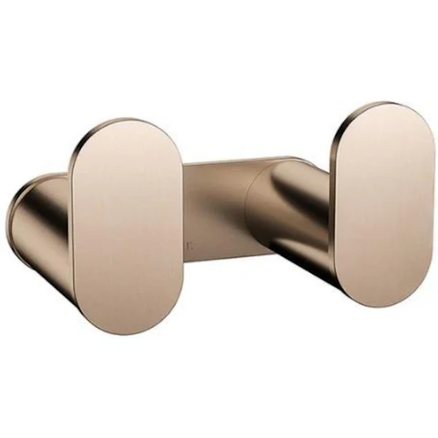 Meir Curvae Double Robe Hook - Champagne