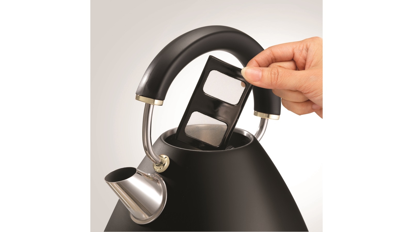 Morphy Richards Ascend Soft Gold Kettle Black Harvey Norman