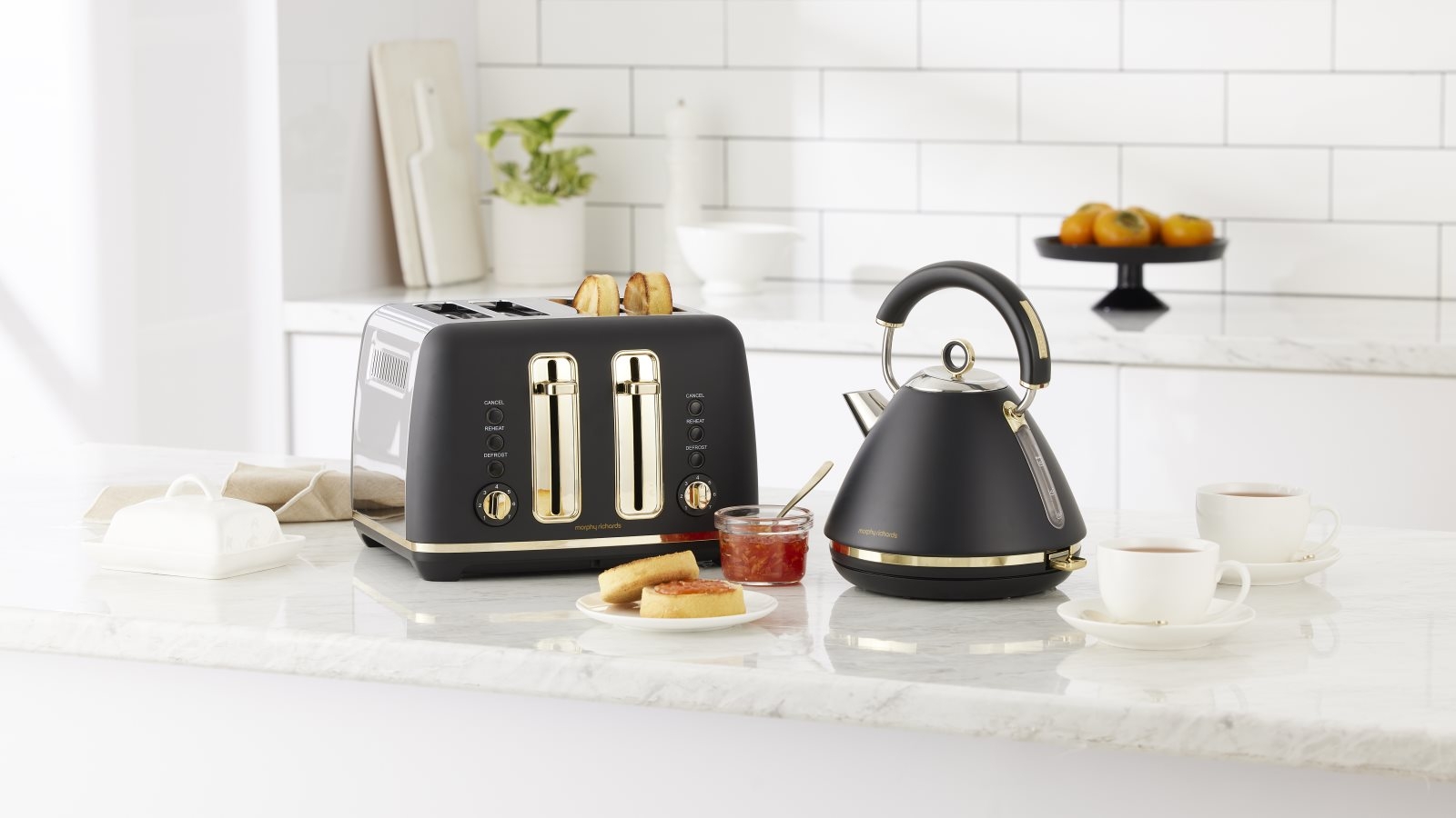 Morphy Richards Ascend Soft Gold Kettle Black Harvey Norman