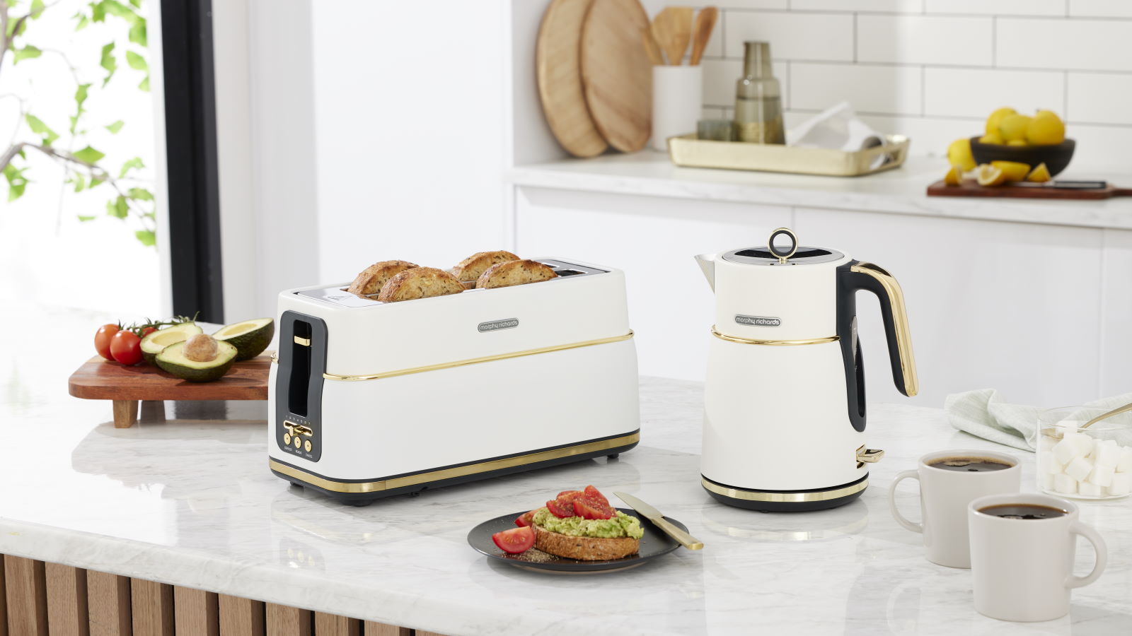 Breville White And Gold Kettle Breville Flow Breville White And Gold  Toaster Stylish Breville