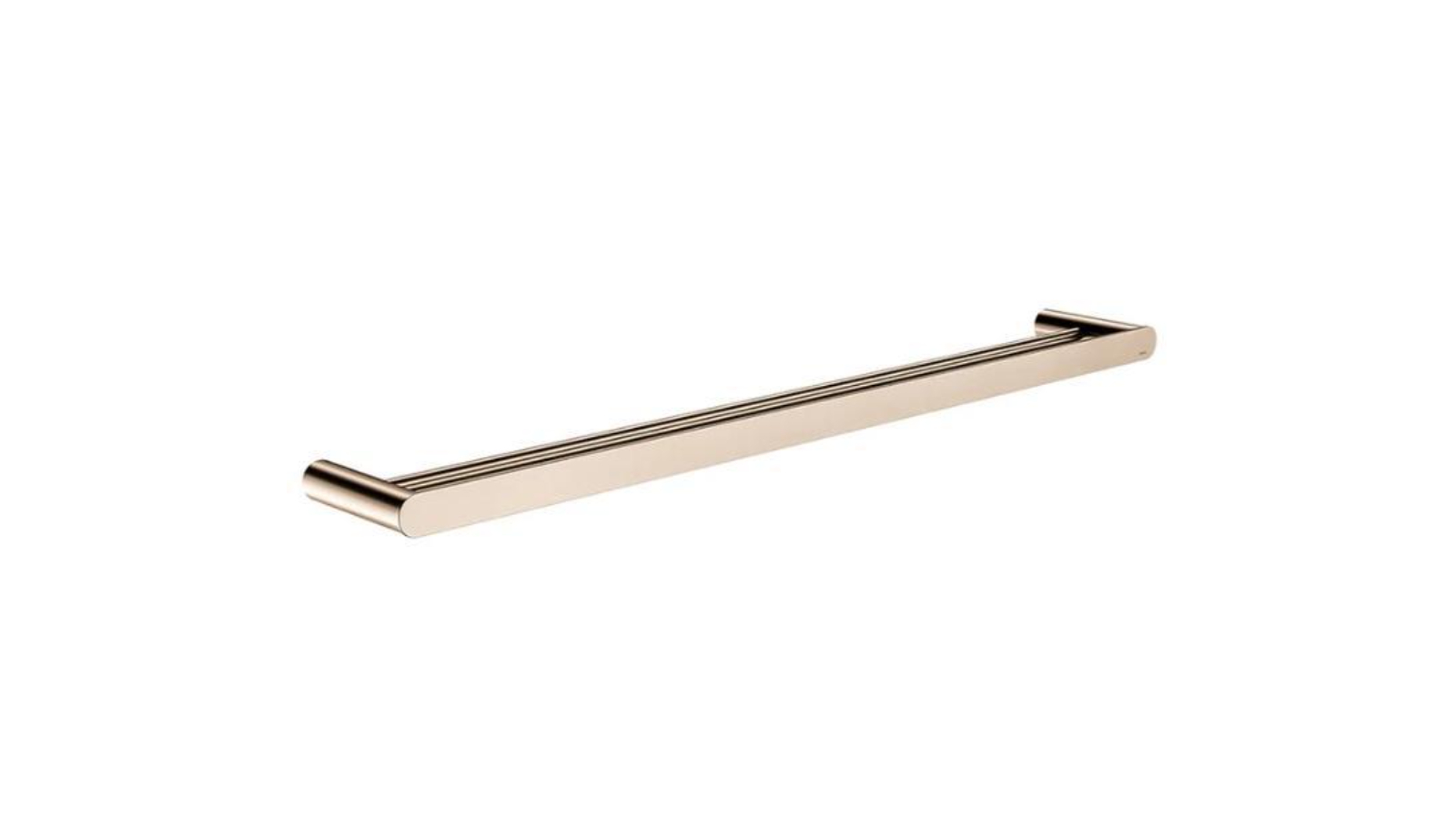 Meir Curvae 800mm Double Towel Rail - Champagne