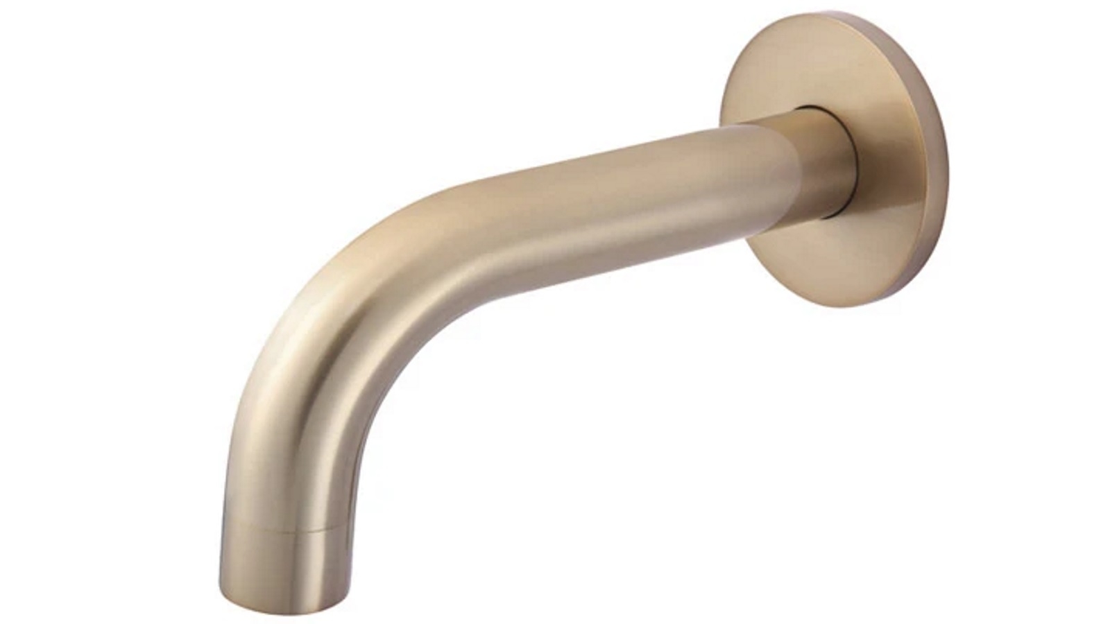 Meir 130mm Round Curved Spout - Champagne