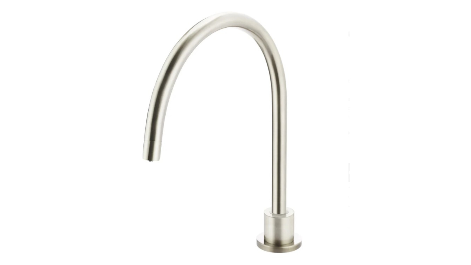 Meir Round Gooseneck High-Rise Swivel Hob Spout - Brushed Nickel