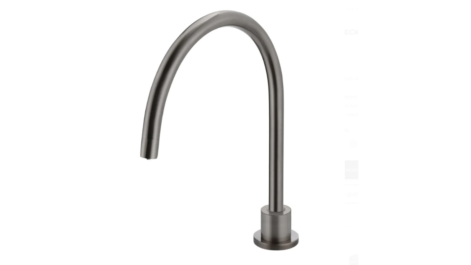 Meir Round Gooseneck High-Rise Swivel Hob Spout - Gunmetal 