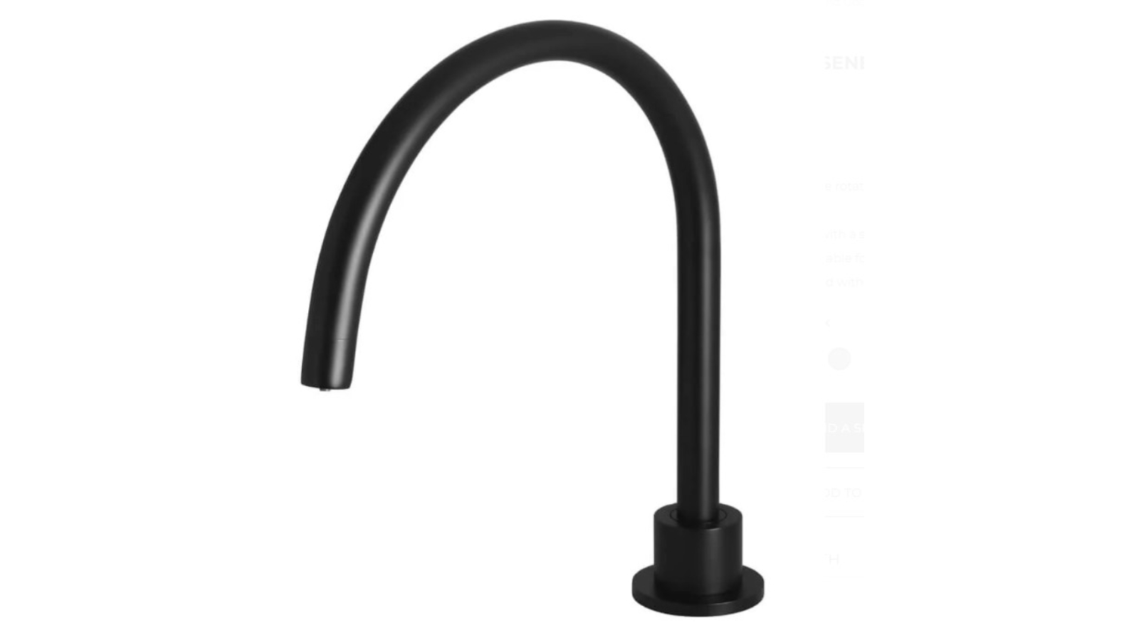 Meir Round Gooseneck High-Rise Swivel Hob Spout - Matte Black